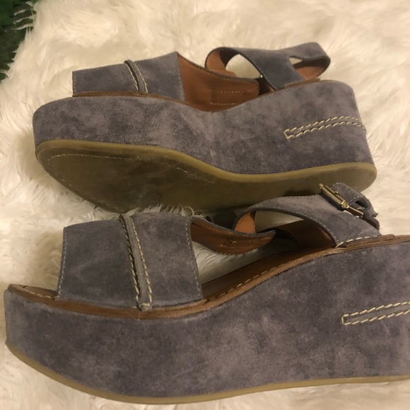 Zamagni Italian leather wedge sandals - Picture 8 of 10